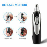 Nose Hair Trimmer Nose and Ear Eyebrow Clippers Facial Nasal Portable For Mens